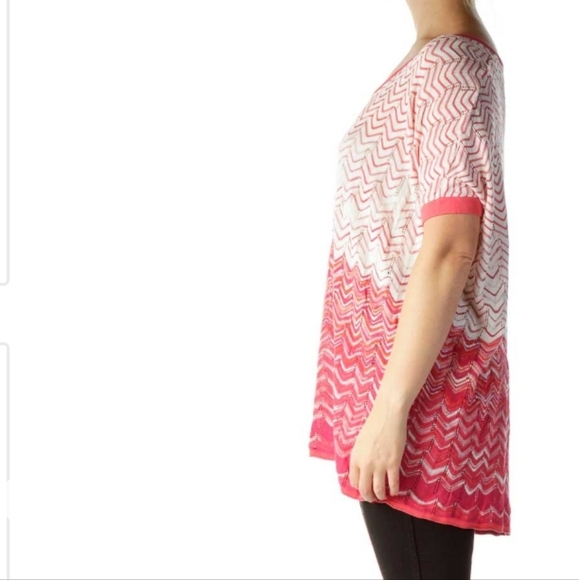 BCBG Maxazria Pink &White Knit Sweater Top Azaeleacom OS One Size fits m… - Picture 2 of 16